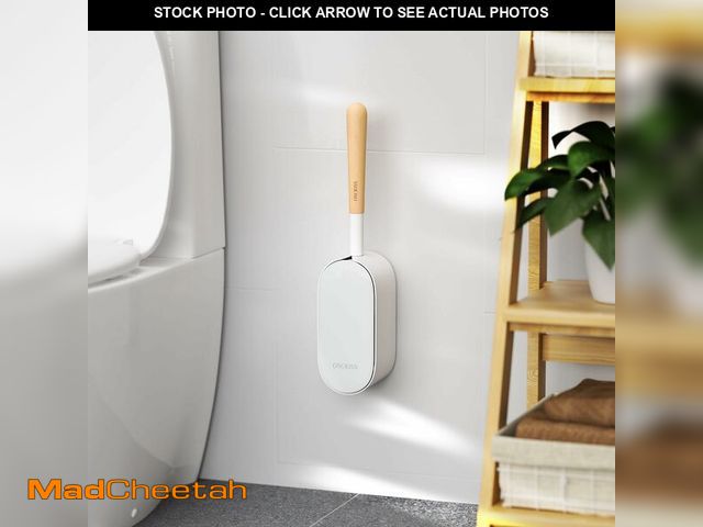 Lot 74-14386933 - Wooden Toilet Brush, OSCIOSS Toilet Brush and Holder Set with Ergonomic Design, Compact Size, Durabl...