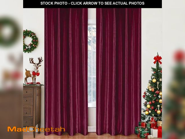 Lot 74-11559088 - WUBODTI Burgundy Red Valentine Room Darkening Curtains for Living Room 84 Inch Length 2 Panels Set, ...