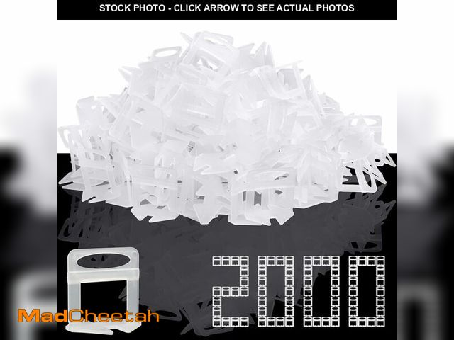 Lot 74-13623866 - DGSL Tile Leveling System, 2000-Piece 1/16" Tile Spacers Clips Tile Tools, Tile Installation Tools f...