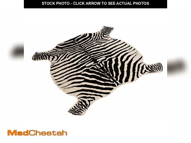 Lot 74-13549417 - townssilk Area Rug Faux Zebra Print Rug 4.3x4.7 Feet Rug/Mat/Carpets for Home - UNUSED