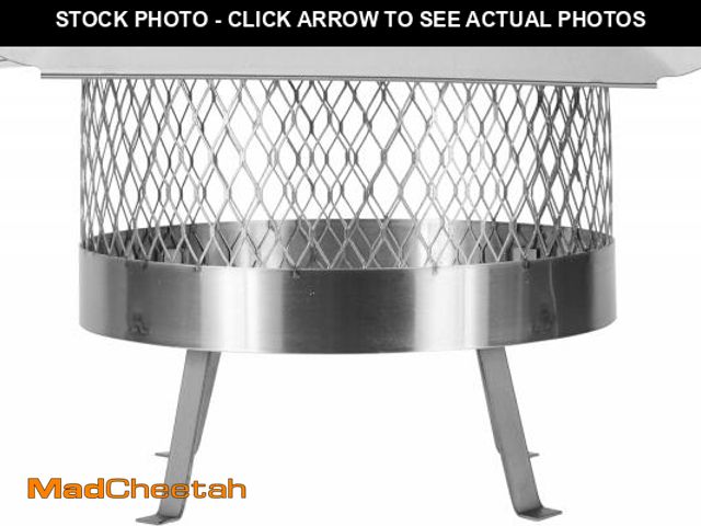 Lot 74-12396557 - Draft King Single Chimney Cover 16in Round - SS816U Chimney Cap 16 in., Round Slip-In Welded Leg, Si...