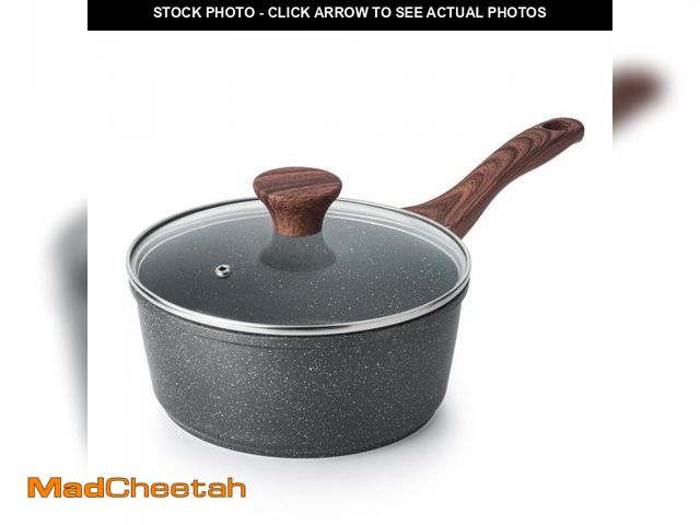 Lot 74-12220548 - SENSARTE Nonstick Saucepan with Lid, 2.0 Quarts Small Pot with Swiss Granite Coating, Stay-cool Hand...