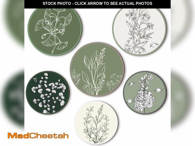 Lot 74-12323838 - Barydat 6 Pieces Boho Plant Wall Art Decor Wooden Boho Farmhouse Rustic Bohemian Wall Hanging for Be...