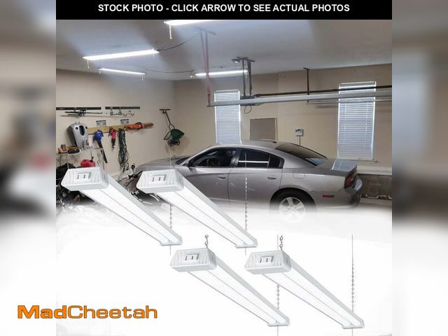 Lot 74-12668265 - 4 Pack Linkable LED Shop Light with Reflector for Garage, 4FT 40W Utility Light Fixture, 4000lm, 500...