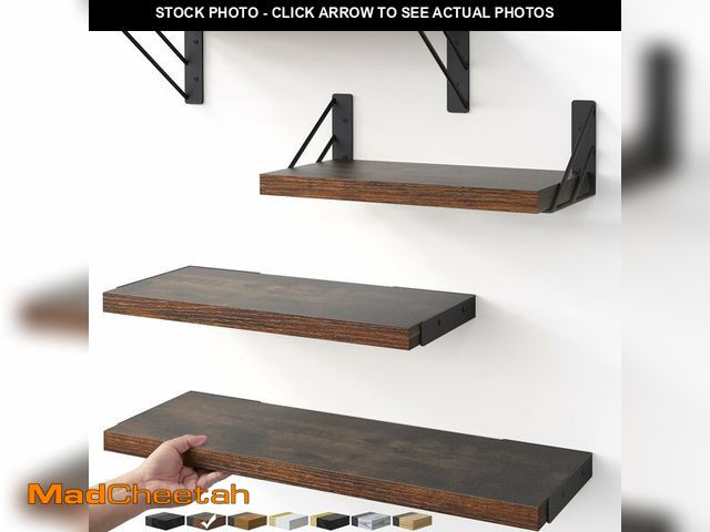Lot 74-12698628 - BAYKA Wall Shelves for Bedroom Decor, Floating Shelves for Wall Living Room Kitchen Storage, Mounted...