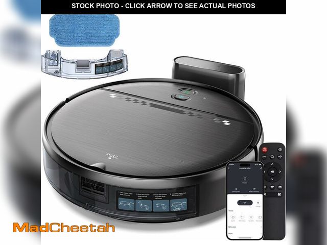 Lot 74-13328725 - SHELIKI Robot Vacuum and Mop, 2-in-1 Robotic Vacuums Cleaner with Smart Max Strong Suction, WiFi/App...