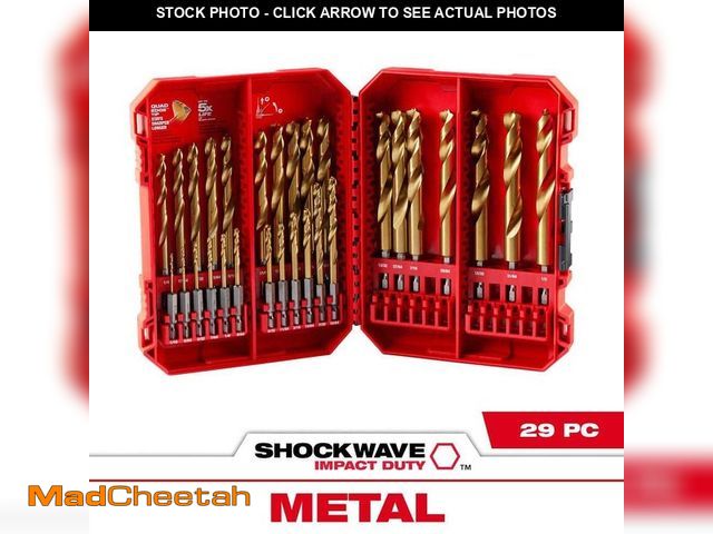 Lot 74-14316642 - Milwaukee SHOCKWAVE Impact Duty Titanium Drill Bit Set (29-Piece) - UNUSED