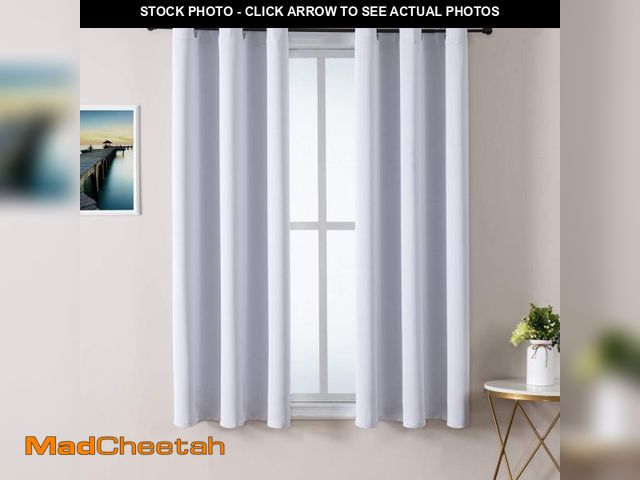 Lot 74-12324861 - ChrisDowa Grommet Room Darkening Curtains for Bedroom and Living Room - 2 Panels Set Thermal Insulat...