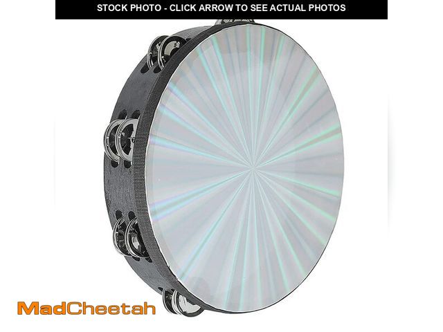 Lot 74-14150720 - Musfunny Radiant Tambourine 10 inch for Adults 2-Row Jingles Bell Reflective Tambourines Hand Held D...