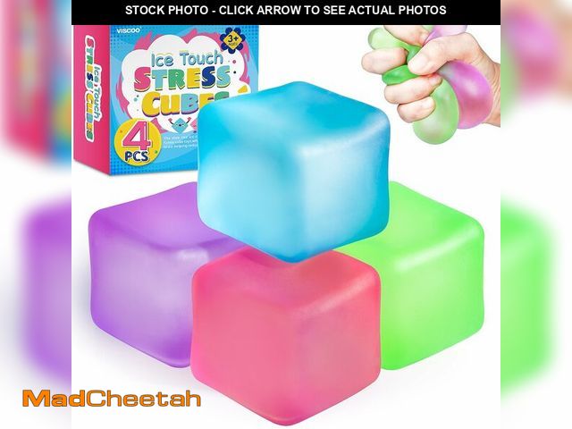 Lot 74-13711450 - 4 Pack Stress Cube, Slow Rising Ice Cube Stress Balls for Adults Kids, Sensory Fidget Toy for Anxiet...