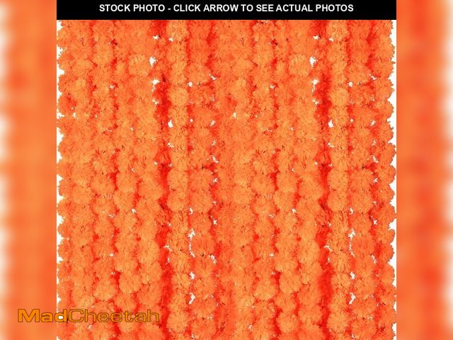 Lot 74-14297410 - Giegxin 15 Pack Marigold Garland for Decoration 5 ft Long Strands Faux Artificial Marigold Flowers f...