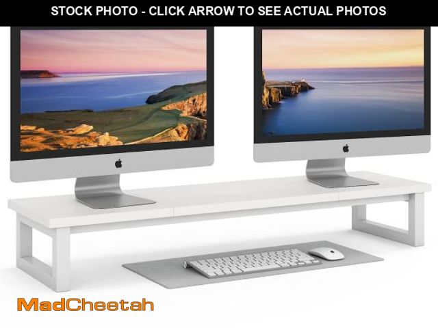 Lot 74-12222646 - YAOHUOO Dual Monitor Stand Riser, 39Inch Large Monitor Stands for 2 Monitors, Computer Monitor Stand...