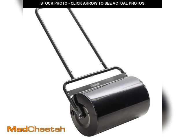 Lot 74-14360892 - Outsunny 20 in. Push/Tow Behind Lawn Roller for Flattening Sod in the Garden, Black - USED