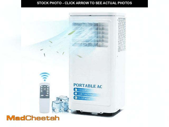 Lot 74-14354393 - Portable Air Conditioner 10000BTU(115V) with Cooling,Dehumidifier,Sleep &amp; Fan Mode 4-In-1 Remote...