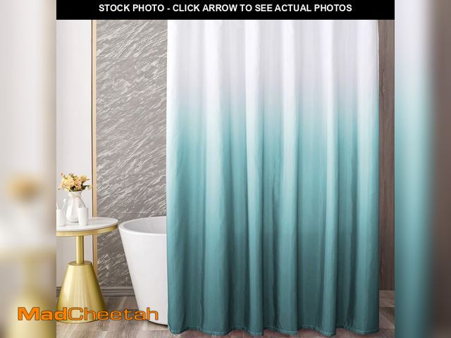 Lot 74-14387152 - YI &amp; ZE Teal Blue Ombre Shower Curtain Sets for Bathroom Accessories Fabric Polyester Waterproof...