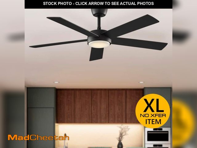 Lot 74-13764679 - *MISSING BLADES* Hampton Bay Benning 52 in. Indoor Matte Black Downrod Mount Ceiling Fan with Adjust...