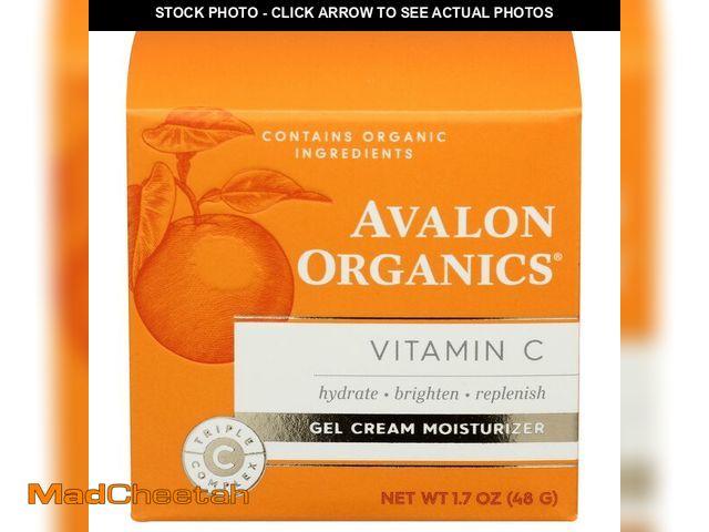 Lot 74-13566474 - Avalon Organics Gel Cream Moisturizer with Vitamin C, 1.7 Oz - USED