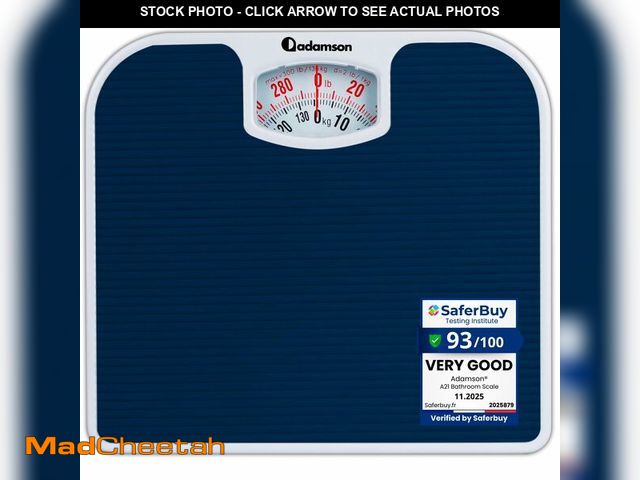 Lot 74-14264148 - Adamson A21 Analog Scales for Body Weight - Up to 300 LB - New - Anti-Skid Rubber Surface - Large Nu...