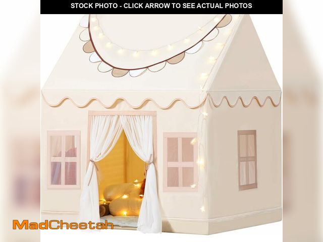 Lot 74-12609106 - Wilwolfer Play Tent for Kids with Star Lights &amp; Banners, Kids Tent Indoor for Toddler, Indoor Pl...