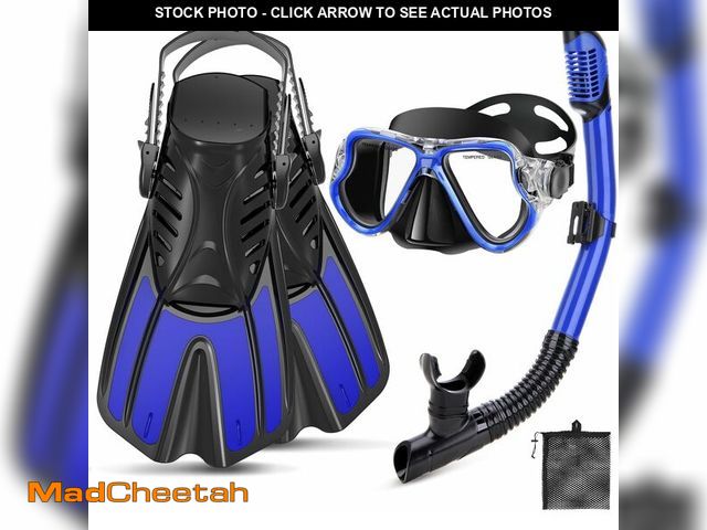 Lot 74-13718687 - PIYAZI Snorkeling Gear for Adults, 4 in 1 Adult Snorkel Set with Panoramic View Snorkel Mask, Dry To...