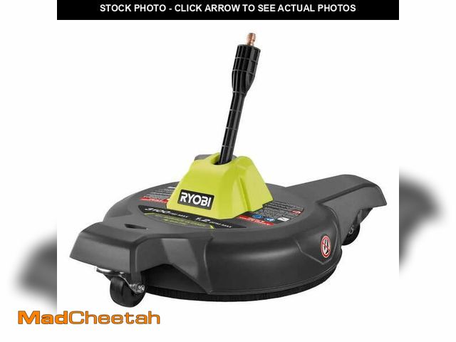 Lot 74-12793082 - Ryobi 12 In. 3100 PSI Electric Pressure Washer Surface Cleaner With Caster Wheels - USED