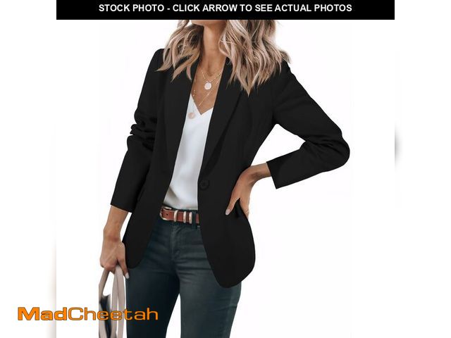 Lot 74-14046273 - Cicy Bell Womens Casual Blazers Open Front Long Sleeve Work Office Suit Jackets Blazer Black - UNUSE...