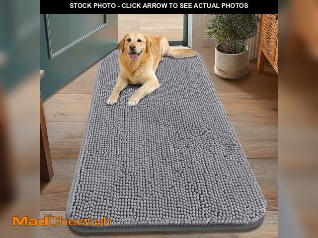 Lot 74-14052912 - Smiry Dog Door Mat for Muddy Paws 48x30, Absorbs Moisture and Dirt Doormat, Non-Slip Washable Quick ...