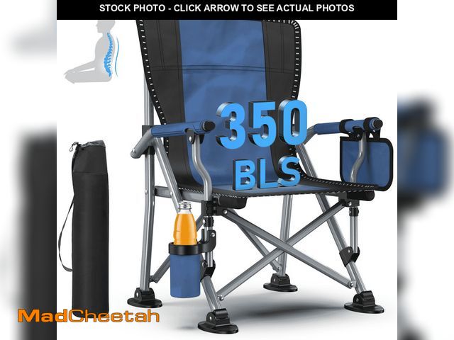 Lot 74-14070052 - LNOW?? Folding Camping Chair with Side Pocket &amp; Carrying Bag, Ultralight Beach Chair Support 300...