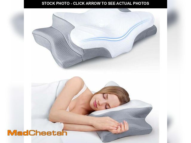 Lot 74-12669073 - COOKCOK Pain Relief Cooling Pillow for Neck Support, Adjustable Cervical Pillow Cozy Sleeping, Odorl...