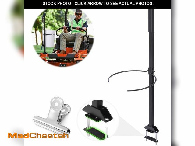 Lot 74-14155364 - Zero Turn Mower Handle, 5 Gallon Bucket Bracket Holder with Clip, Lawn Mower Accessories Mounting Ha...
