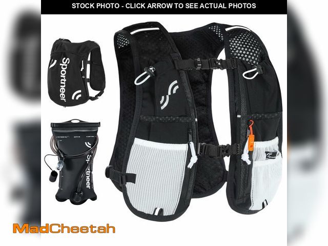 Lot 74-13954581 - Sportneer Hydration Backpack: Running Vest with 1.5L Water Bladder &amp; Reflective Strips - Lightwe...