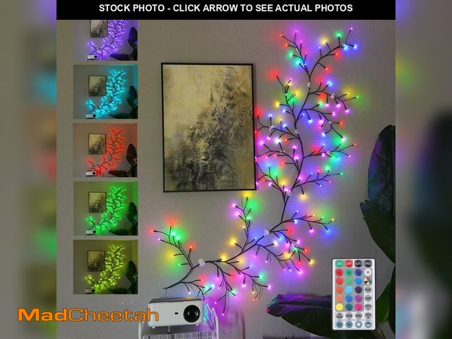 Lot 74-13570377 - H-Wniniai Enchanted Vines for Home Decor, Christmas Decorations 18 Multi-Color 144 LED 6FT Willow Vi...