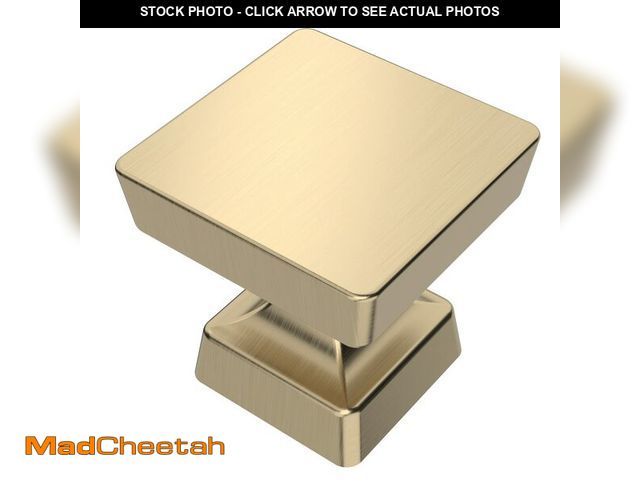 Lot 74-12600204 - Amerdeco 10 Pack Brushed Gold Cabinet Knobs 1.2 Inch(30mm) Gold Kitchen Cabinet Knobs Dresser Knobs ...