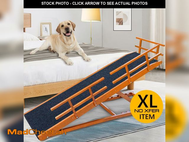 Lot 74-12693481 - Dog Ramp for High Bed - 65" Length, Supports up to 32" Height,Includes Non-Slip Replaceable Carpet, ...