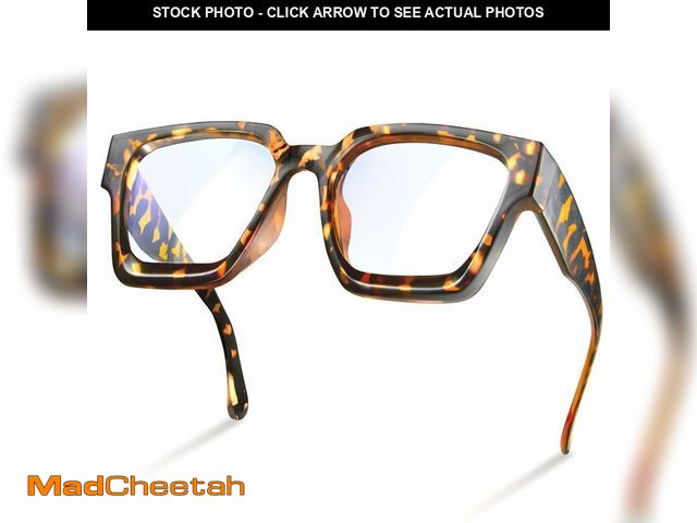 Lot 74-12974615 - livho Oversized up to 99% Blue Light Blocking Glasses for Woman - Rectangle Fashion Glasses for Comp...