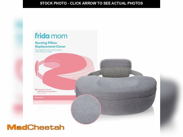 Lot 74-12700857 - Frida Mom Nursing Pillow Cover, Easy-to-Clean Replacement Cover, Soft Fabric, Machine Washable, Gray...