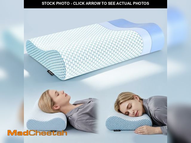 Lot 74-14271312 - Polovo Neck Pillow Memory Foam Pillows for Sleeping, Ergonomic Cervical Pillow Neck Support Pillow B...