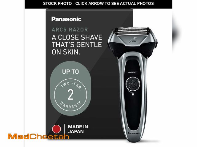 Lot 74-12715786 - Panasonic ARC5 Electric Razor for Men with Pop-Up Trimmer, Wet/Dry 5-Blade Electric Shaver with Inte...