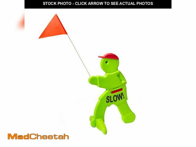 Lot 74-12674562 - (MISSING FLAG) Step2 Kid Alert! Green Visual Warning Signal Safety Guy, 32" Tall Safety Notice Sign ...