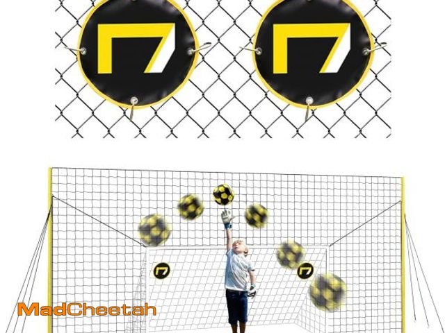 Lot 74-12480409 - Open Goaaal Soccer Goals for Backyard &amp; Backstop Net with Rebounder - All-in-One Soccer Practice...