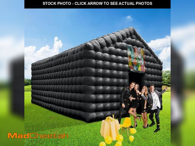 Lot 74-12541205 - CZGBRO Inflatable Nightclub, 20x16.5x14FT Disco Air Cube Tent, Inflatable Night Club Square Gazebo E...