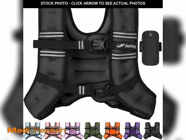 Lot 74-14079191 - Weighted Vest for Woman Men 30lb Weight Vest with Reflective Stripe, Rucking Running Vests for Worko...