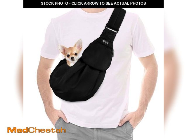 Lot 74-14149971 - Lukovee Pet Sling, Hand Free Dog Sling Carrier Adjustable Padded Strap Tote Bag Breathable Cotton Sh...