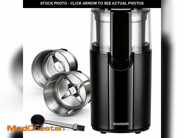 Lot 74-14272194 - SHARDOR Coffee Grinder Electric, Spice, Herb, Grinder for Coffee Bean Spices and Seeds with 2 Remova...
