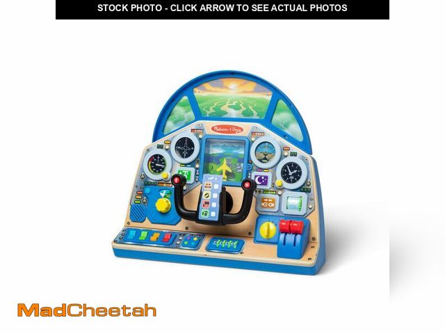 Lot 74-13564131 - Melissa &amp; Doug Jet Pilot Interactive Dashboard, Pretend Play Airplane Cockpit with Steering Yoke...