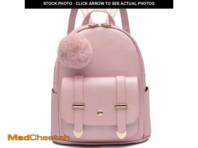 Lot 74-12973390 - I IHAYNER Girls Fashion Backpack Mini Backpack Purse for Women Teenage Girls Purses PU Leather Pompo...