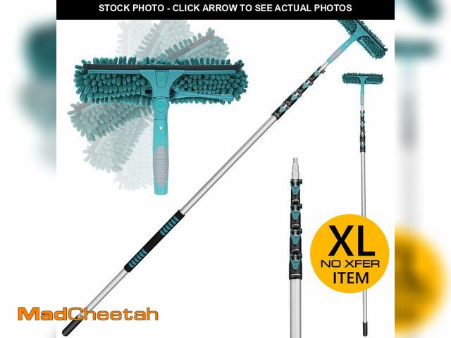 Lot 74-12763331 - TelesPro 36 Feet High Reach Window Squeegee with 7-30 Ft Extension Pole, Window Cleaner Tool with 5-...