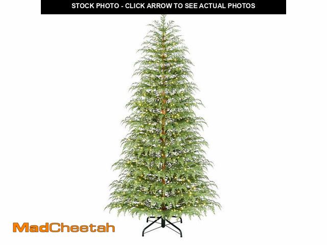 Lot 74-12555832 - 7.5' Pre-Lit Green Cypress Artificial Christmas Tree with 500 Warm White Twinkle LED Lights, by My T...