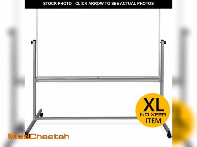 Lot 74-13072494 - Luxor MB7248WW Extra Large Double-Sided Magnetic Dry Erase Whiteboard, 72" W x 48" H, Reversible Boa...