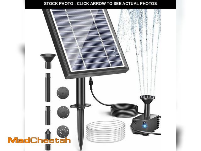 Lot 74-12678862 - Biling Solar Fountain for Bird Bath, Solar Panel Kit Outdoor Solar Water Pump with 4ft Tubing for Hu...